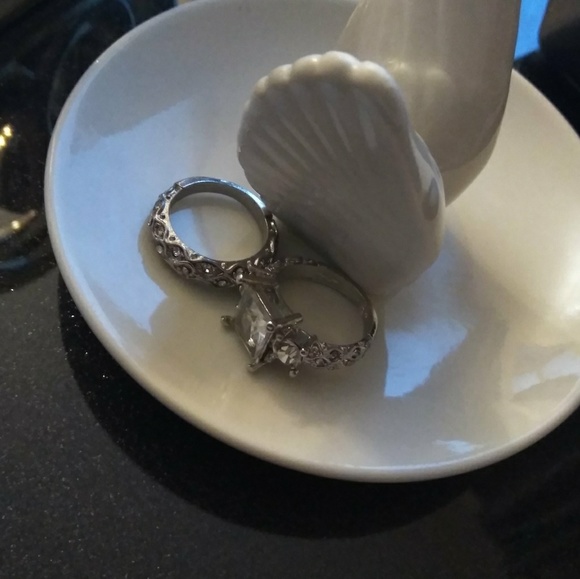 Princess S925 cut vacation wedding set - Picture 4 of 6